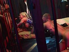 Big Tits Blonde Gangbanged Anal Pussy Filled Cum Covered In Latex Boots!