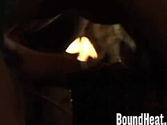 lesbian slaves tied up whipped hard by mistress in garage domination