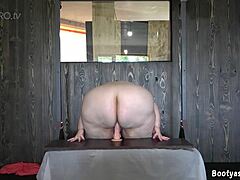 whoa bbw pawg slams her fat ass down on that thick dildo over and over!