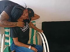 hey you arrive at your uni friend's house and this horny slut just wants your cock pounding her tight pussy now