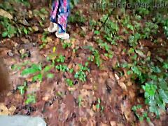 Amateur Thai villagers fuck hard in public forest!