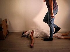 unwrapped my special delivery fuck doll ready for DOGGYSTYLE pounding and CUM in mouth