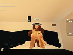 roblox slut squirts on big black cock in rough anal riding