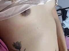 curvy latina doctor spreads hairy pussy solo in hospital exam room