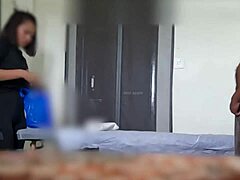 Massage girl hesitates on cock handjob happy ending but strokes after convincing