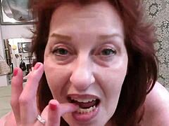 whoa 😍 caught tiny dude on my hairy pussy now stroking him giantess style 🔥💦