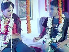 Young Indian Couple's First Night Dirty Bedroom Squirting Sex!