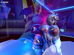 Mighty Silverzard Shemale Huge Cock Belly Insertion