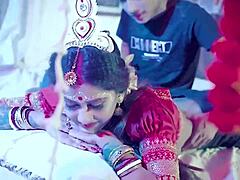 Young Indian Couple's First Night Dirty Bedroom Squirting Sex!