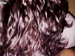 sensual latina housewife facial cumshot homemade blowjob swallow