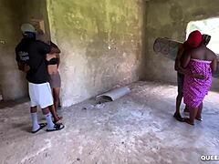 Skinny teen joins fat curvy black for foursome doggystyle orgy