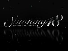 slim flavia c shoves huge toy deep into tight shaved pussy