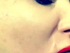 Milf Spits Sloppily on Cock While Deepthroating in Close-Up