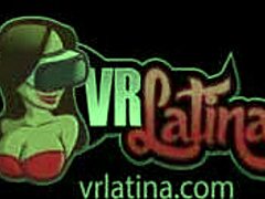 vr tattooed latina babe sweats through intense workout session