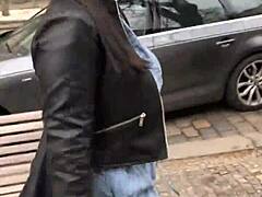 Huge instagram tits bounce wildly as brunette rides cock doggystyle in steamy shower cumshot