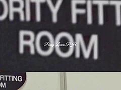 Mall changing room public fuck stepsister bent over doggystyle creampie hairy slut