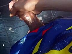 stroking my throbbing cock outdoors feels so risky