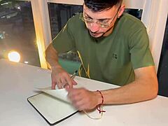 A Petite Brazilian Secretary Craves Boss's Cock Licking Pussy Natural Tits Foreplay Bliss