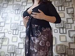 Hot curvy asian mature latina big natural tits passionate solo play nipples puffy