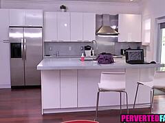 step aunt catches perv nephew eyes on her shaved pierced pussy