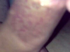 red nailed hand strokes cock to explosive cumshot finish