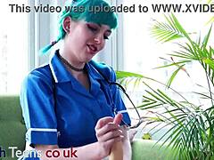 Blue Haired Alternative Nurse Examines Your Needs During Steamy Appointment