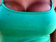 Horny Italian Milf Flaunts Big Tits Hard Nipples Miami Stroll