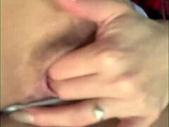 latina amateur toys her wet pussy masturbating with dildo waiting for professor in bedroom