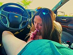 Big natural tits milf Tasty Texas owns cock sucking like Texas royalty