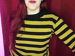 Horny Redhead Sends Nude To Stepsis Making Her Big Ass Crave Fuck