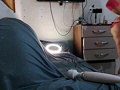 babe licks ass then machine fucks her tight hole