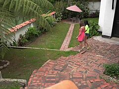 wanna see two gorgeous young latinas scissor and lick in my mansion?