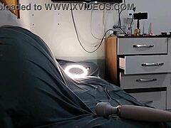 babe licks ass then machine fucks her tight hole