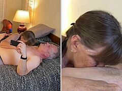 GRANNY PEGGY SUE SUCKS FAT COCK FOR CUM MOUTH BLAST