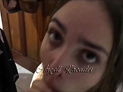 hot blue eyed blonde with big ass and small waist fucked hard after class till cum