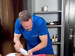 huge natural tits ebony lily starfire fucked hard post-massage oiled missionary 😍🍑