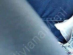 latina outdoor tease flashes natural tits and pussy with no panties public style