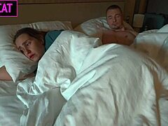 stepmom shares tight hotel bed lets horny stepson cum all over fat ass