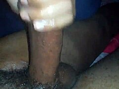 Desi neighbor teen strokes massive cock to explosive cumshot!