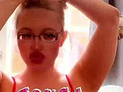 yo russian glasses goddess mistress does whatever she craves with her fetish blonde