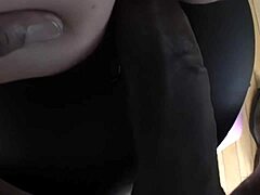 Melissa Lauren Gazes at Camera While Slurping Black Cock Deep