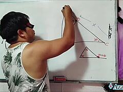 ASIAN NERD STUDENT TEACHES BEDROOM SEX MATH LESSON!
