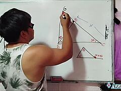 ASIAN NERD STUDENT TEACHES BEDROOM SEX MATH LESSON!