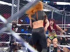 Female wrestlers battle fiercely in survivor series 2022 wargames