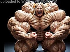 i can't stop watching abigail's huge muscles explode in growth during this fetish pump animation