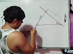 ASIAN NERD STUDENT TEACHES BEDROOM SEX MATH LESSON!