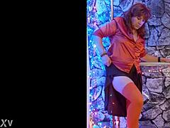 Hotwife Steffi's Redhead Milf Pussy Lips Dance in Lingerie Photoshoot