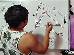 ASIAN NERD STUDENT TEACHES BEDROOM SEX MATH LESSON!