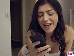 petite stepsis audrey royal catches stepbro jerking and sucks his throbbing cock