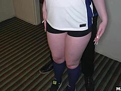 i lost the bet so this bbc fucked my ass rough in the public corridor... ouch!!